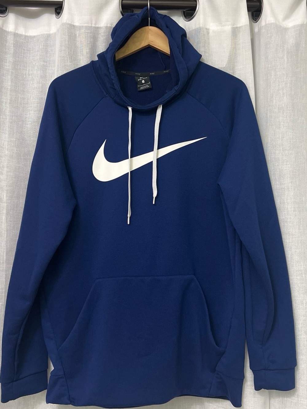 Nike Blue Hoodie with White Swoosh Logo